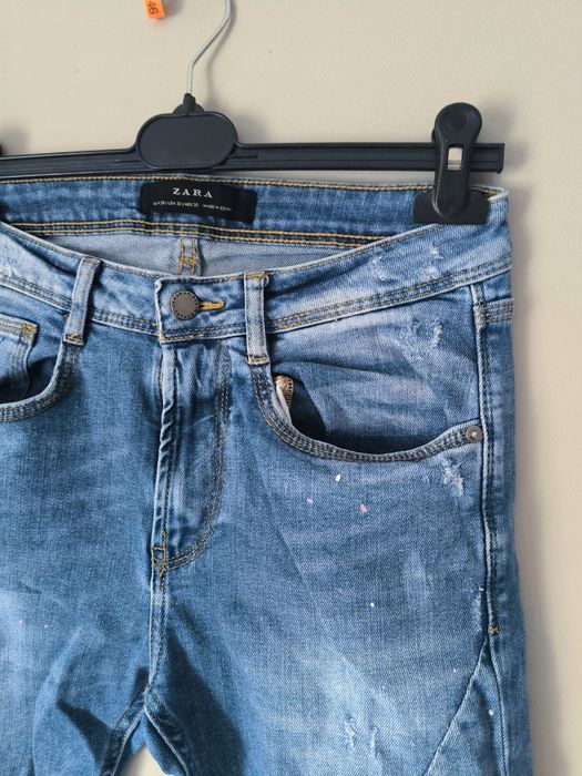 Spodnie jeansy jeans Zara M cieniowane unisex
