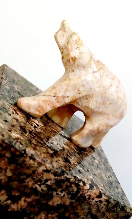 МЕДВЕДЬ КАМЕНЬ из гранитна мишка статуэтка гризли медвежонок медвежий