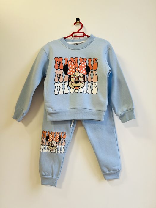 Komplet dziewczęcy myszka minnie niebieska r.98/104