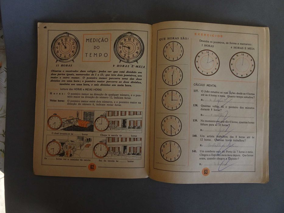 Livro Caderno de Aritmética 2ª classe Pedro de Carvalho 1961