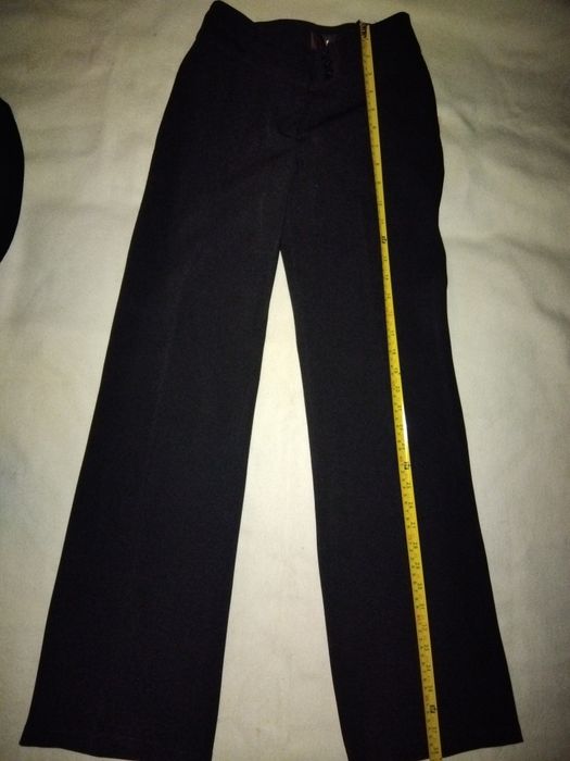 Брюки чёрные для школьницы прямые с карманами