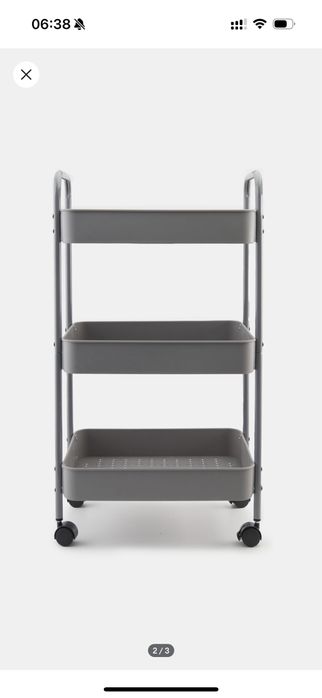 Трирівневий стелаж на колесах