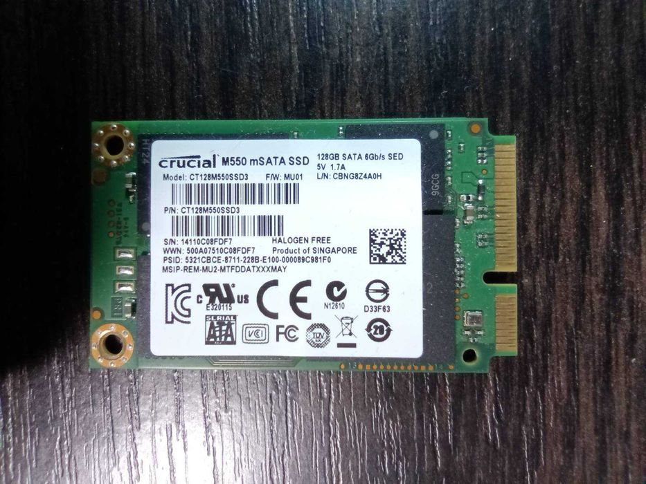 SSD Накопичувач Диск CRUCIAL M550 128GB mSATA CT128M550SSD3