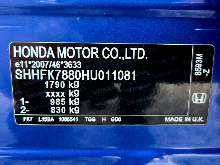 Honda Civic ASO, Bezwypadek, FULL OPCJA, europejska  ,KAM ,BLIS ,LED, ZNAKI,RADAR