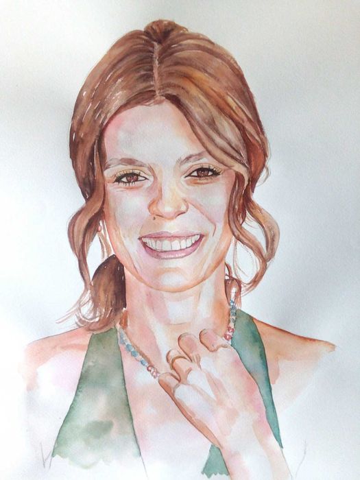 Desenhos e pinturas de retratos artísticos através de uma fotografia