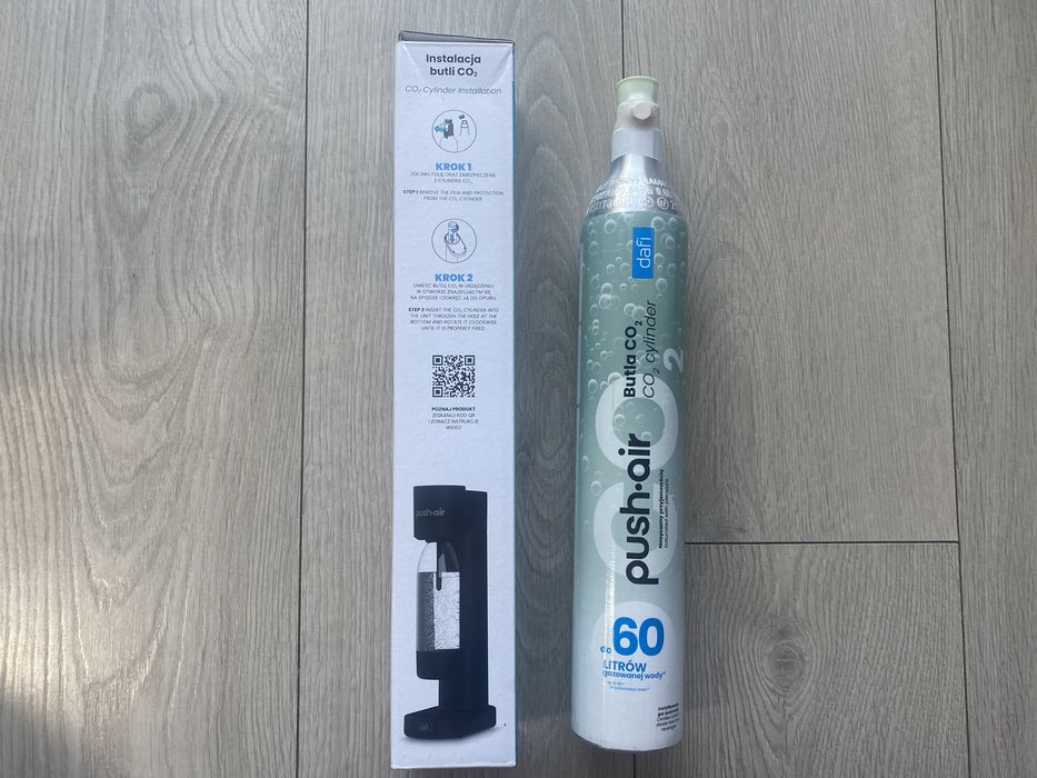 Nowa butla nabój  CO2  Dafi PushAir 425 g – do 60 l wody gazowanej