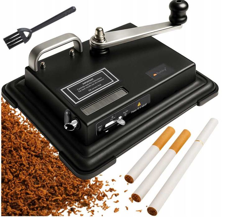 Maszynka do papierosów tłokowa metalowa | Ręczna nabijarka do gilz