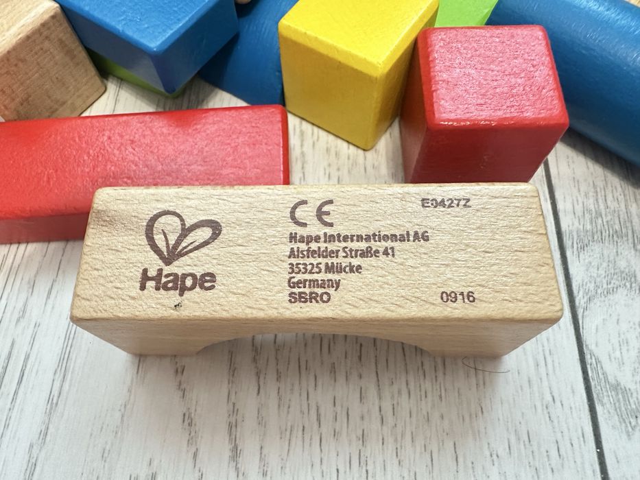 КонструкториНабір дерев'яних блоків кольорові Hape 90