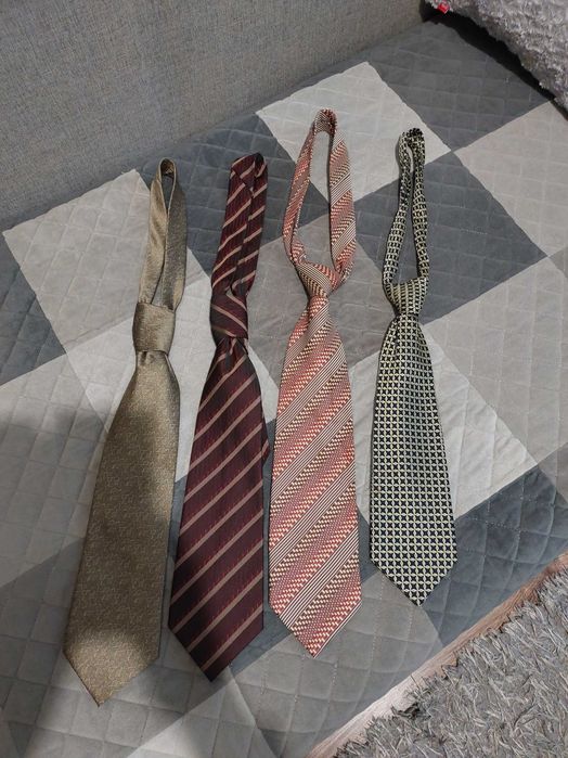 Krawaty męskie 4 szt z czasów PRL