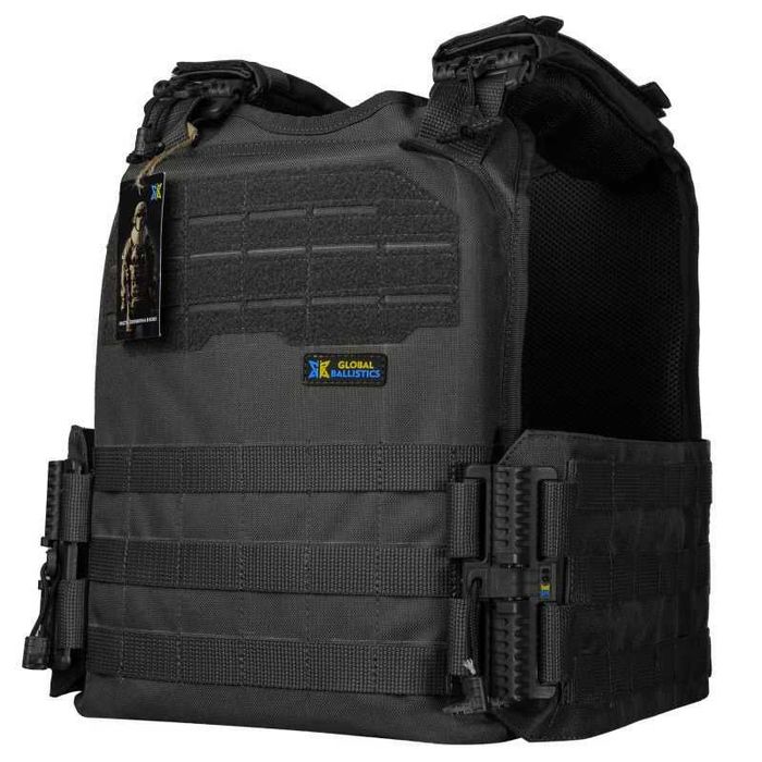 Плитоноска Ares Gen.2 Чорна (чорного кольору) Cordura. Швидкоскид.