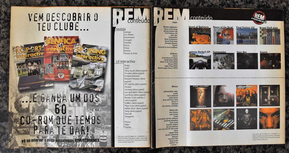REM - Revista de Entretenimento e Multimédia (Nºs 1 e 2 + CD-ROM' s)64738355369345123