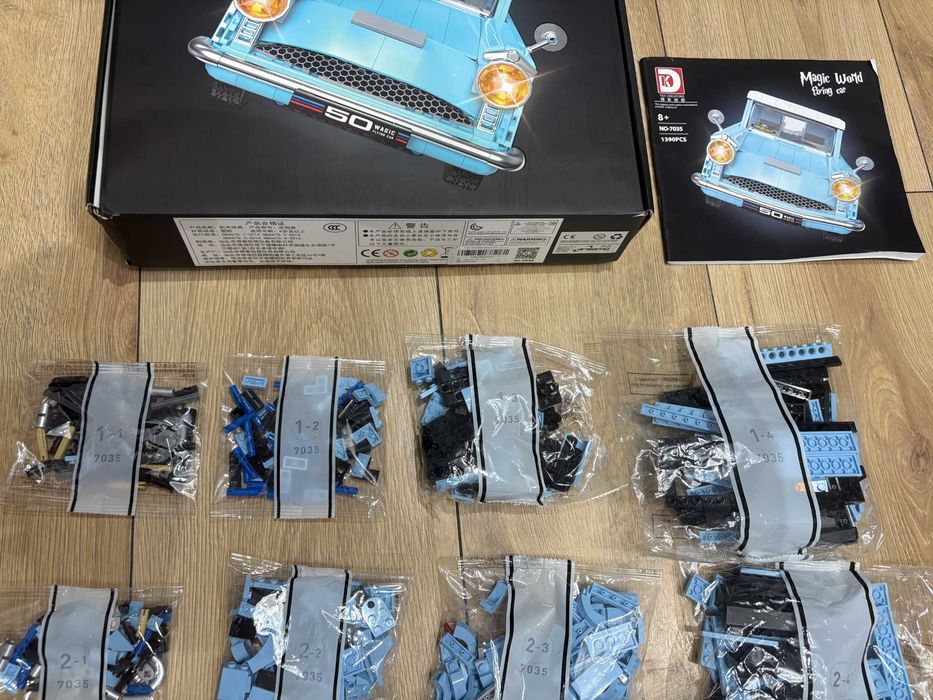 Klocki Magiczny Latający Samochód w stylu Harry Potter do złożenia 1390pcs