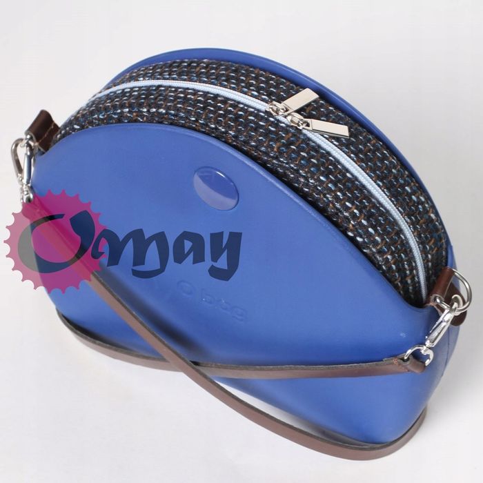 Elegancki organizer OBAG MOON LIGHT plecionka granat brąz błękit OMAY