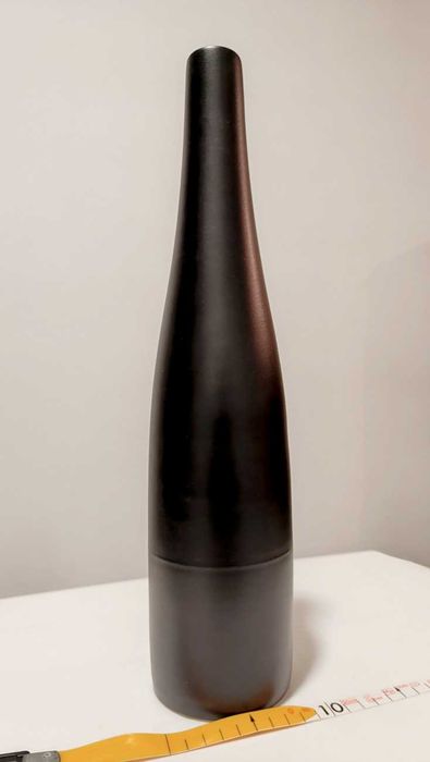 Vaso Preto Moderno em forma de Garrafa para Decoração