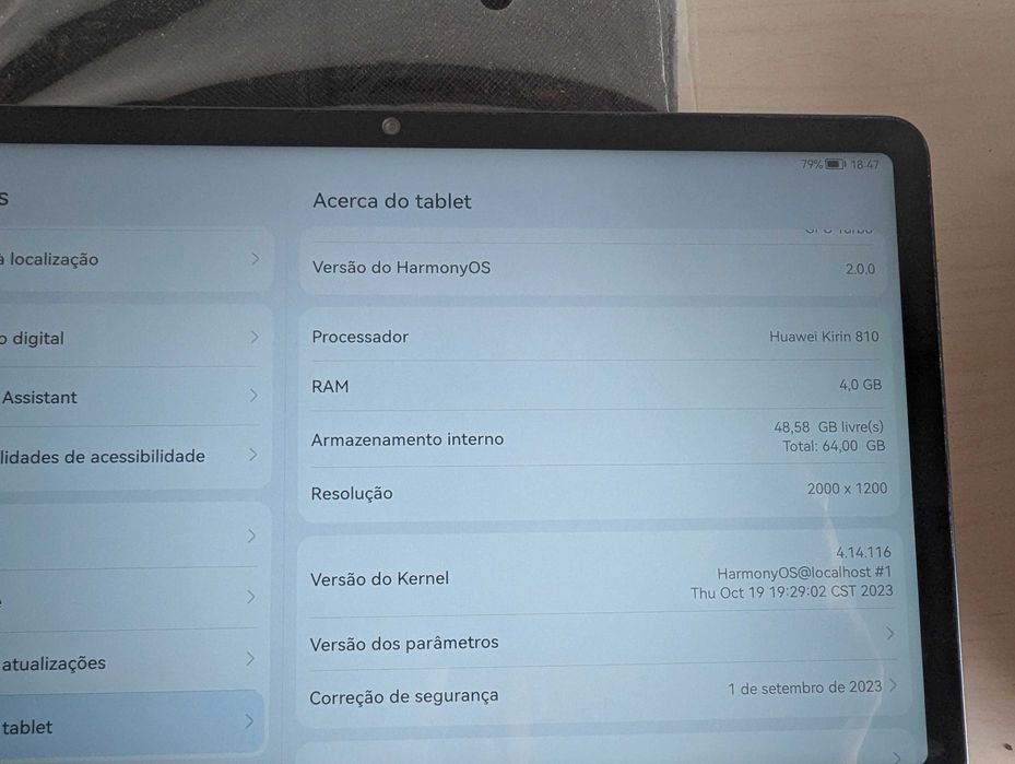 Tablet Huawei MatePad 10.4 (BAH3-W09) 4GB RAM/64GB Armazenamento — Muito bom estado