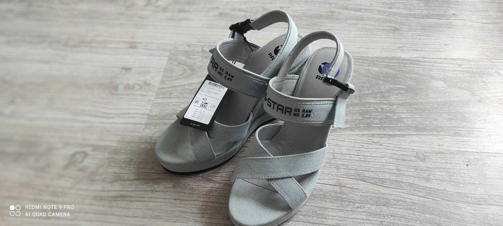 G-STAR RAW Nowe Sandały na koturnie Metki 40