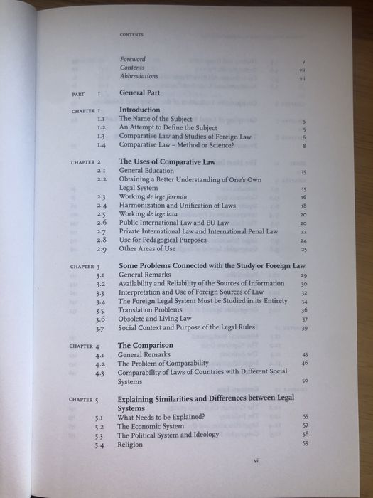 Książka „Concise introduction to Comparative law”
