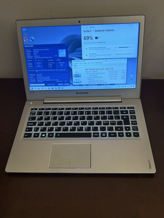 Laptop Lenovo U330P 13" cali Metalowy i3-1.7GHz/nowy SSD 512GB/8GB RAM