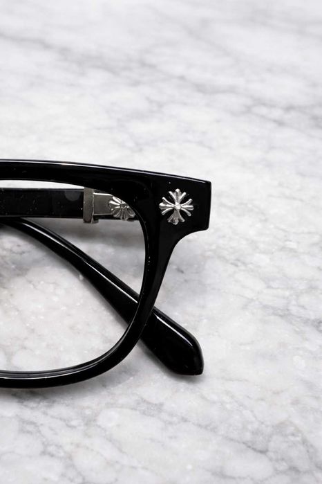 Czarne Okulary w stylu Chrome hearts