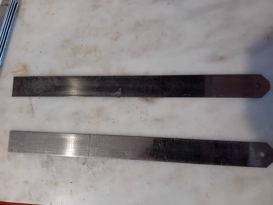 Conjunto de 2 Réguas e 2 Metros Articulados Antigos