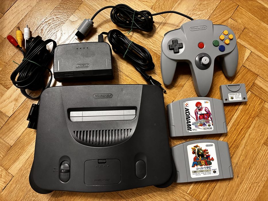 Nintendo 64 + Super Mario 64 z Japonii + zasilacz EU