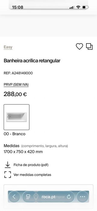 Banheira roca - NOVA497492321035233282