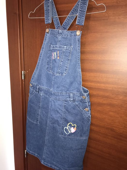 Teen Denim Overall Skirt