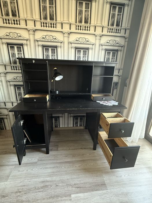 Biurko Ikea Hemnes czarnobraz 155x64cm