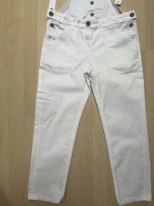 Białe ogrodniczki jeans  DKNY r. XS
