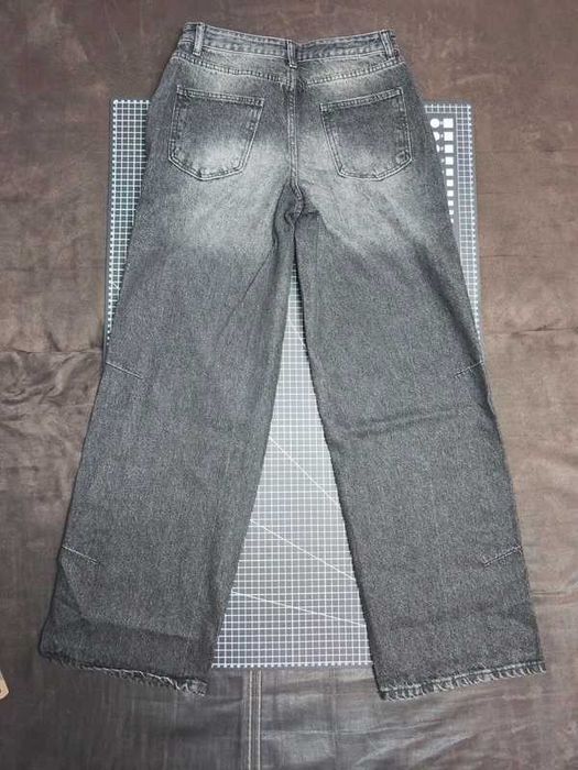 Jeansy damskie straight rozm. 36 szare – nowe