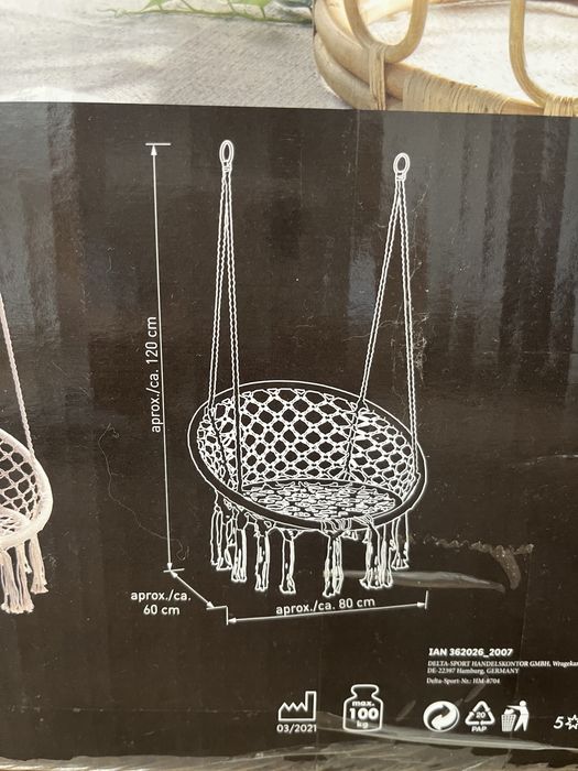 baloiço/cadeira de teto NOVA