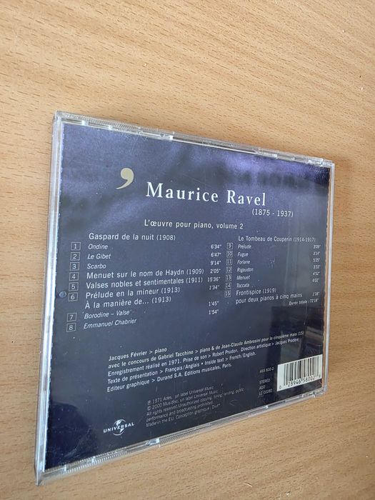 CD de música "L'oeuvre pour piano vol. 2" de Maurice Ravel