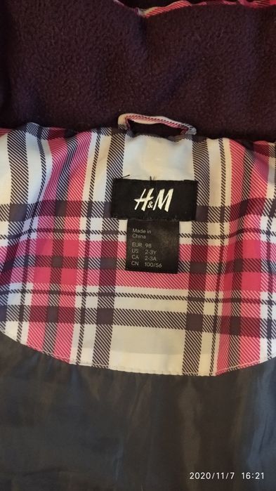 Куртка H&M зима, холодна осінь