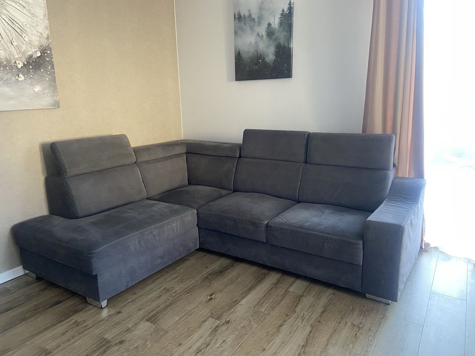 szary narożnik 2mx2,5m