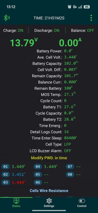 Акумулятор LiFePO4 12v 102 Ah з Smart BMS