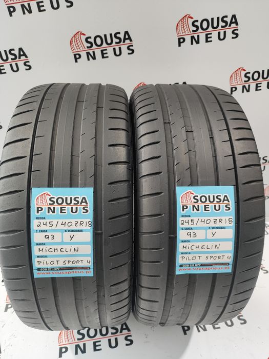 2 pneus semi novos 245-40ZR18 Michelin - Oferta dos Portes 150 Euros