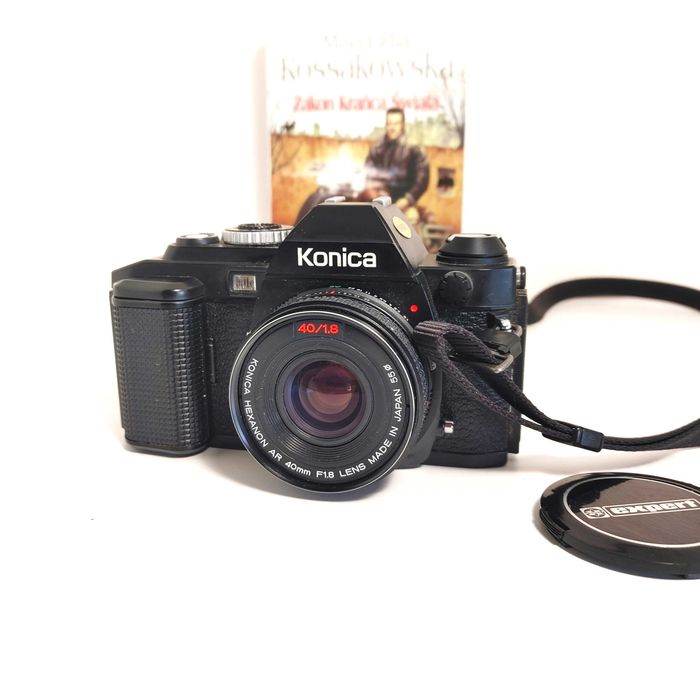 Piękna KONICA FS-1 z Hexanon 40 mm 1:1,8 Analogowa Lustrzanka PREMIUM