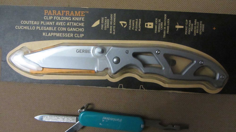 Victorinox Rover лезо  Emergency-blade(вкорочене) & Gerber Paraframe.