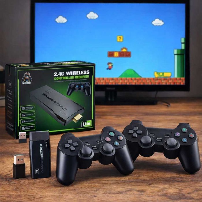 NOWA Mini Konsola Retro Do Gier Prezent Na Święta Przenośna 2 PADY TV