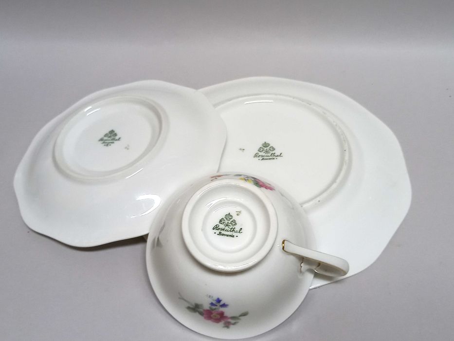 Zestaw śniadaniowy, herbata ( 200ml), Rosenthal Perlrand
