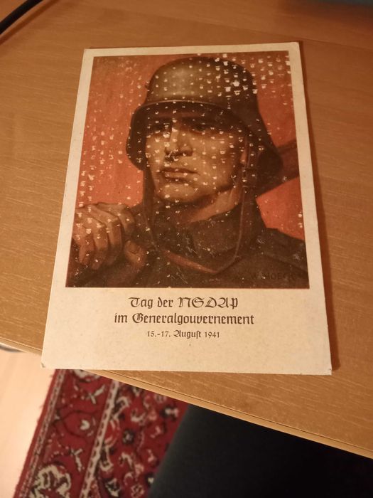 Tag der NSDAP karta generalnej guberni stempel propagandowy