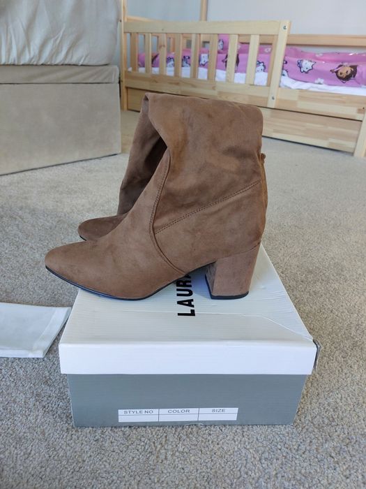 Buty kozaki muszkieterki czekoladowe brąz za kolano 39