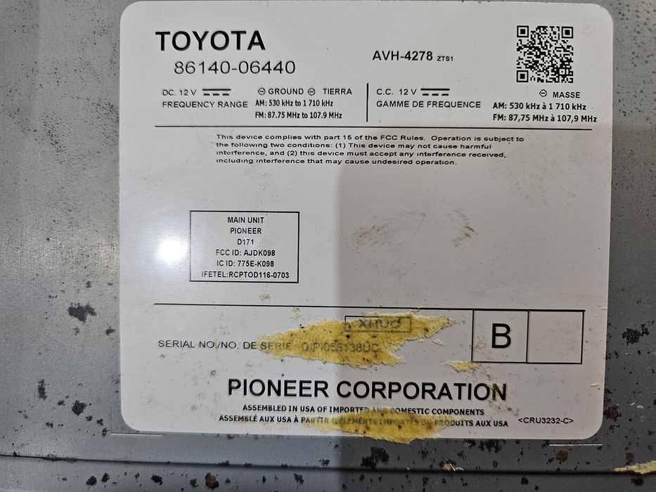 Монітор toyota camry 70