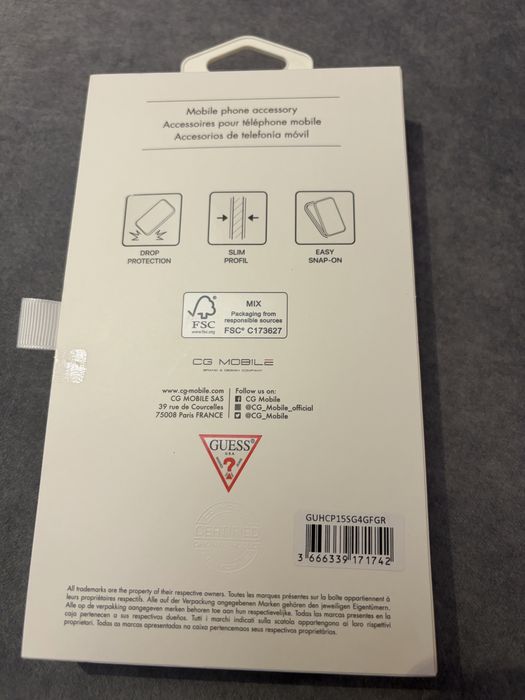 Etui Guess czarne do Iphone 15