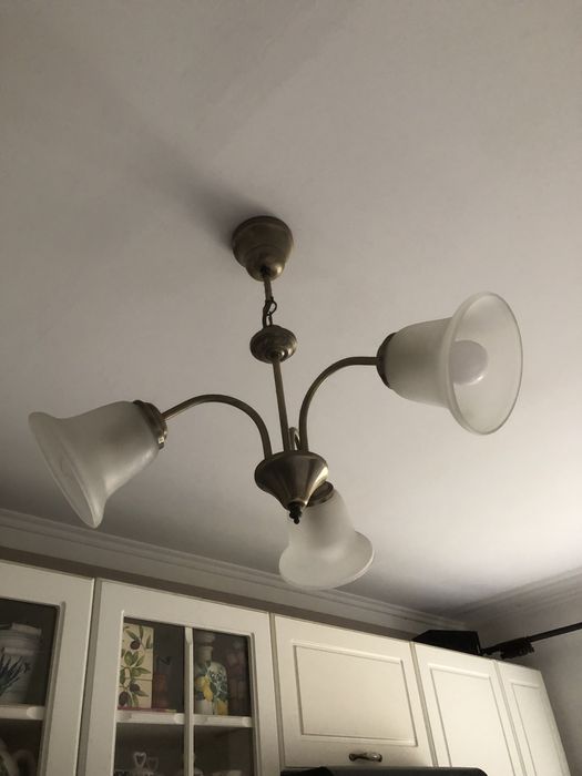 Żyrandol, lampa sufitowa, klosze, stal, szkło,vintage, retro ,boho