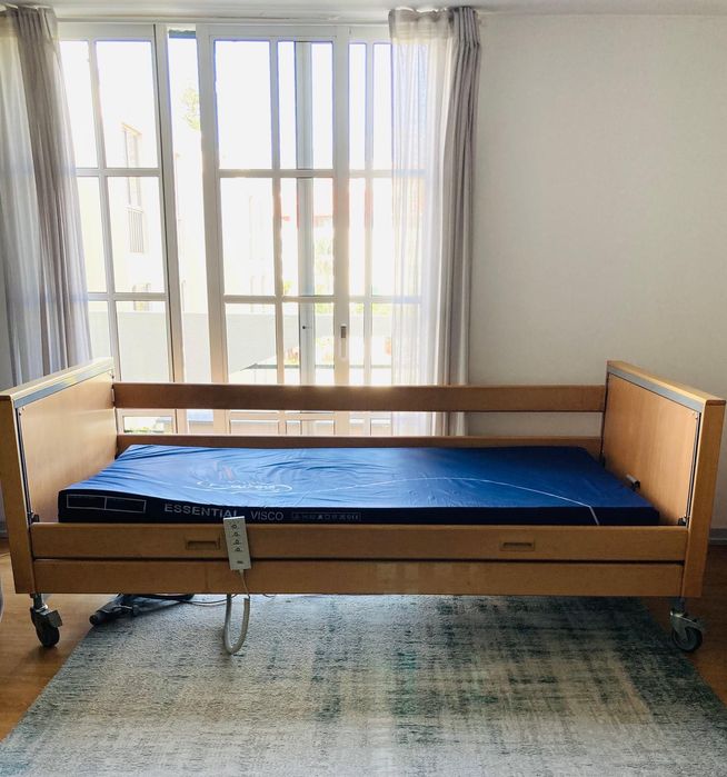 Cama elétrica articulada com colchão