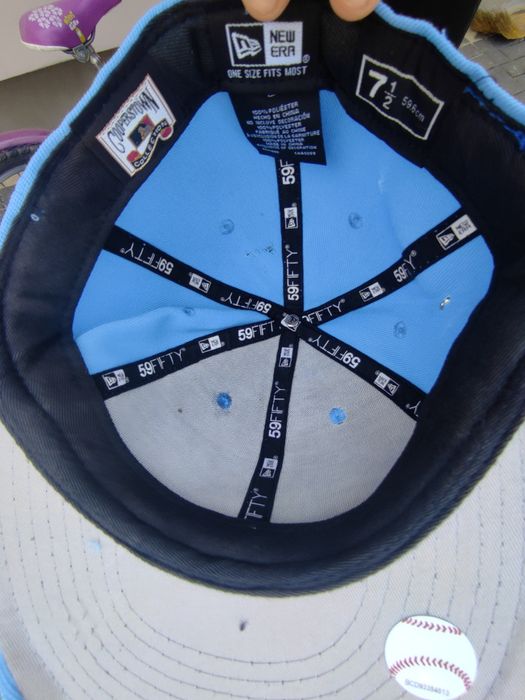 Full cap new era custom baby blue