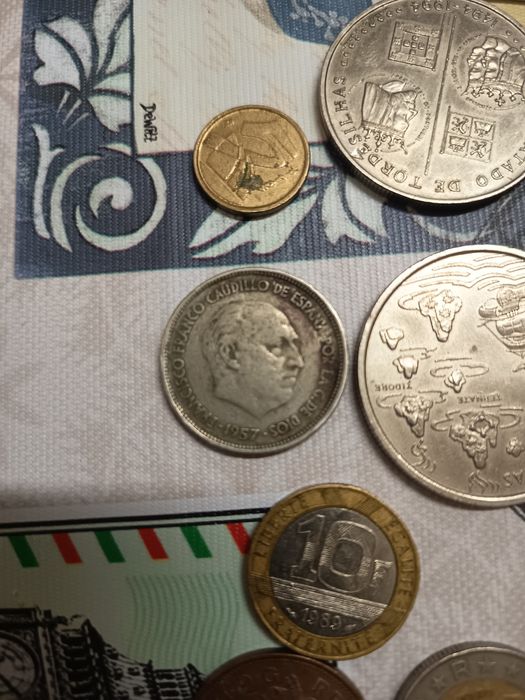 Lote de moedas antigas