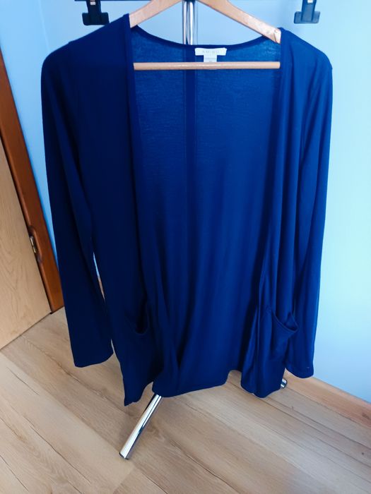 Granatowo-fioletowy kardigan AMISU, lekki i stylowy, r. XS
