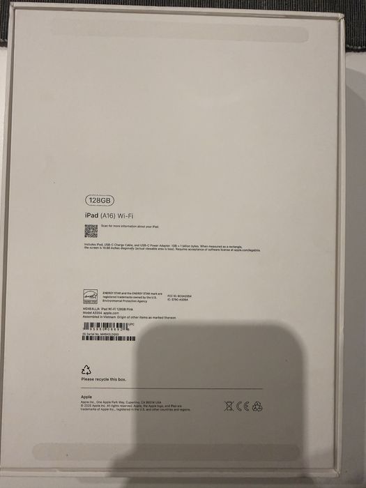 Apple iPad 11" (2025) 11. generacji, Wi-Fi 128GB, różowy